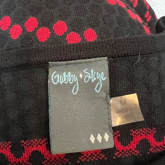 Gabby Skye red and black sweater dress size M - Picture 9 of 9